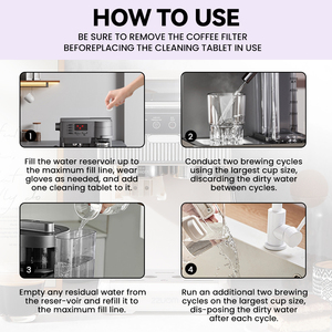 Comprimés de nettoyage universels pour machine à expresso - Détartrage de qualité alimentaire, élimine l'huile de café et le tartre, prolonge la durée de vie de la machine - Product Image 4