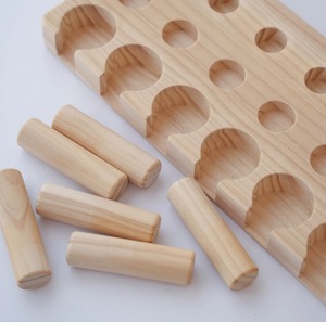Gioco Sensoriale Montessori in Legno di Pino Naturale, Giocattolo per l'Allenamento della Motricità Fine dei Bambini, Gioco con Inserti in Legno - Product Image 2