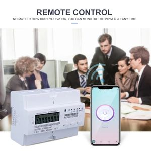 3フェーズ80A Tuya WIFIスマート双方向エネルギーメーター,パワー消費量モニターkWhメーター - Product Image 2