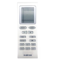 Télécommande de remplacement à code fixe HUAYU K-GR1355 pour climatiseur universel GREE, 2 piles AAA, certifiée CE/FCC, ABS