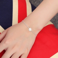 Bracelet pour femme en argent sterling 925 FY-SL08, design flocon de neige, version coréenne, tendance, plaqué rhodium