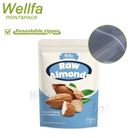 Sacs en plastique personnalisés pour mélange de noix, refermables avec fermeture éclair, sachets pour fruits secs, doypack haute barrière en aluminium, sachet debout pour amandes