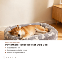 Großhandel Hundebett mit Knochenmuster und Abnehmbarem Waschbarem Bezug, Keine Montage Nötig, Ganzjährig Nutzbar für Kleine/Mittlere/Große Hunde OEM/ODM
