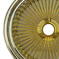 Jantes chromées pour voiture, 13 14 15 16 17 18 20 22 pouces, 20x8 22x8, à rayons droits/croisés, 72 100 150 rayons, moyeu doré