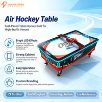 Machine de hockey sur air incurvée à monnayeur pour 2 joueurs, équipement de sport d'arcade en métal, système de tickets, vente en gros d'usine pour parcs d'attractions