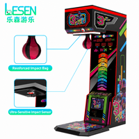 Máquina de Boxeo Comercial de 3 Golpes Operada con Monedas, Máquina de Prueba de Fuerza de Boxeo, Máquina de Golpeo de Calle, Entretenimiento con Alto ROI
