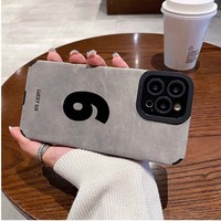 Nouveau chanceux Six lettres impression souple TPU cuir artificiel étui de protection pour téléphone portable pour Iphone 6 7 8 X Xr Xs 11 12 13 14 15 16 17