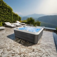 Jacuzzi de luxe en acrylique pour 2 à 4 personnes, bain à remous blanc, Massage, Spa extérieur, bain à remous, Plug and Play, bo