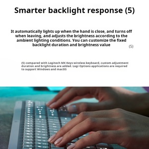 Teclado Inalámbrico <span class=keywords><strong>MX</strong></span> Keys S USB de 108 Teclas, Membrana, Oficina, Inteligente, Iluminado, Multidispositivo, Ergonómico, Tamaño Completo, con Logi Bolt de Perfil Bajo - Product Image 3