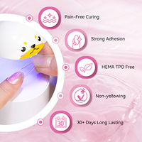 BORN PRETTY Colle Gel UV Super Adhésive Longue Durée 15ml avec Pinceau pour Ongles Acryliques et Faux Ongles Transparents à Presser, Logo Personnalisé