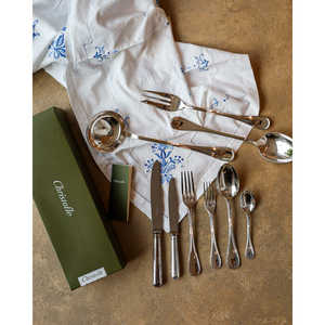 Juego de Cubiertos Christofle Albi Design para 12 Personas, Colección de Vajilla de Aleación de Plata con Envío Manual - Product Image 6