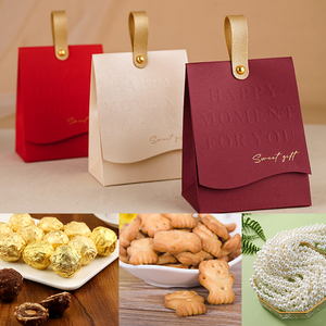 Sô cô la ủng hộ đám cưới túi cô dâu tiệc cưới sinh nhật kỷ niệm Trắng ủng hộ giấy Hộp quà tặng hộp kẹo - Product Image 2