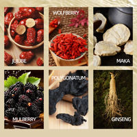 Ginseng Sechs-Schätze-Teebeutel Chinesischer Reiner Natürlicher Kräutertee-Mix Getrocknete Maca und Wolfsbeere Energie-Pyramiden-Teebeutel