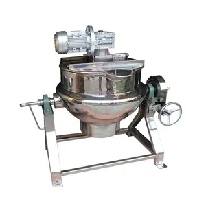 small tilting steam heating cooking kettle industrial 500l cooking tank jacketed kettle
