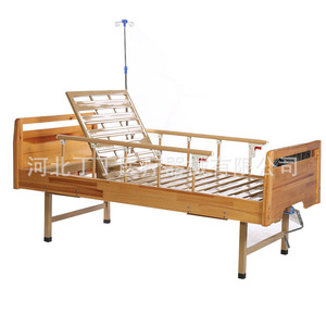 Cama de Hospital Manual Peter Deng de Madera con Manivela Simple y Barandilla para Pacientes Mayores o Paralizados - Product Image 5