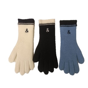 Guanti antivento caldi lavorati a maglia con maglia in cotone lavorato a maglia con macchina per maglieria in <span class=keywords><strong>Aite</strong></span> ricamata - Product Image 4