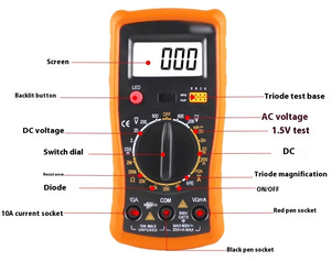 Multímetro Digital Anti-caída, Probador de Circuitos Electrónicos, Profesional, con Rango Automático, para Uso Escolar y de <span class=keywords><strong>Física</strong></span> - Product Image 2
