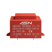 Transformateur abaisseur de tension EI5418 16VA, entrée 380V 230V 220V, sortie 6V 9V 12V 15V 18V 24V
