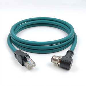Câble Ethernet blindé M12 X-Coded 8 broches mâle vers <span class=keywords><strong>RJ45</strong></span> Cat6A GigE Vision pour caméra industrielle Cognex Keyence - Product Image 4