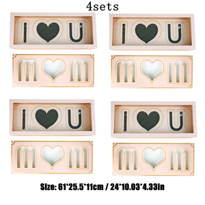 Juego de 4 Cajas de Cartón para Pastel de Chocolate Rellenables, Caja con Forma de Letra de Te Amo, Caja de Floristería para Empaque de Flores de San Valentín - Product Image 3