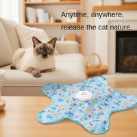 Jouet Intelligent Sans Fil Automatique pour Chat, Résistant aux Morsures, Moteur Silencieux, Rotation à 360 Degrés avec Capteur, Anti-ennui, Chasse au Poisson