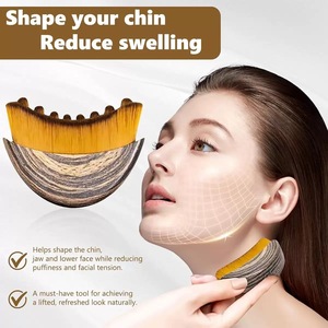 Spazzola per il Viso con Logo Stampato, Setole Sintetiche, Manico in Plastica, per Drenaggio Linfatico, Contorno Occhi, Cura del <span class=keywords><strong>Collo</strong></span>, Massaggiatore per Barba e Trucco - Product Image 1