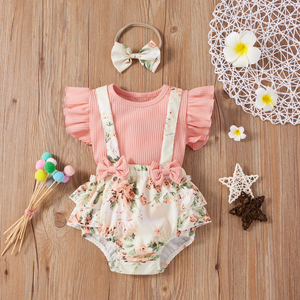 Boutique en ligne Chine : Combinaisons pour bébés, vêtements à fleurs pastel, tenues de princesse, ensembles de robes et combinaisons pour petites filles - Product Image 3