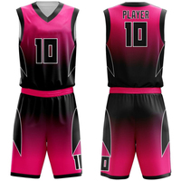 Seragam Basket Dewasa Cetak Terbaru Warna & Logo Dapat Disesuaikan Bahan Bernapas Cepat Kering 100% Poliester