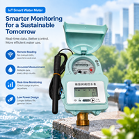 Compteur d'eau connecté à internet avec contrôle de vanne, écran numérique, compteur mécanique, surveillance à distance, équipement utilitaire fileté