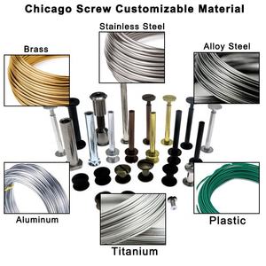 Acciaio inossidabile 2mm maschio e femmina rilegatura del sesso Post vite Account Book ottone chicago vite nera per pelle - Product Image 6