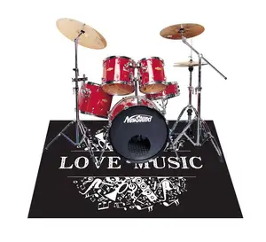 Drum Pad Drum Mat Drum Carpet Tightly Woven Fabric with Non-Slip Grip Bottom Great Gift for Drummers