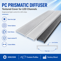 Diffuseur de lumière micro-prismatique pour PC, anti-éblouissement, abat-jour linéaire, diffuseur de lumière LED, couvercle hexagonal personnalisé