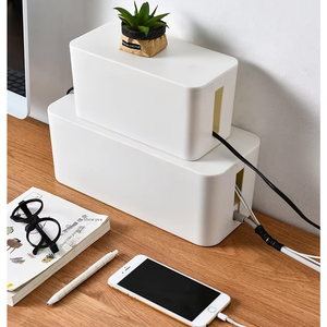 Boîte de rangement bande conteneur ligne de charge ordinateur cordon gestion Hider couverture ménage fil d'alimentation câble organisateur étui - Product Image 3