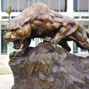 Arte moderna in metallo astratto <span class=keywords><strong>animale</strong></span> geometrico sdraiato <span class=keywords><strong>pantera</strong></span> scultura a grandezza naturale giardino bronzo leopardo statua per la vendita - Product Image 5