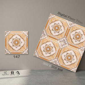 Azulejos de Cerámica para Piso Vistaar, Diseño Floral Moderno, 300x300mm, Acabado Digital Brillante - Product Image 3