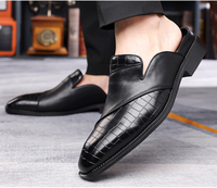 Mocassins classiques pour hommes en cuir PU, à enfiler, sans talon, pour le bureau, décontractés ou à la maison