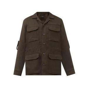 <span class=keywords><strong>Giacca</strong></span> da camicia nuova moda da <span class=keywords><strong>uomo</strong></span> in misto <span class=keywords><strong>lino</strong></span> di alta qualità su misura OEM - Product Image 4