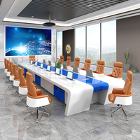 Mobilier de bureau haute brillance tables et chaises de conférence modernes