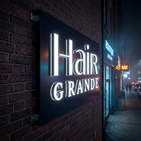 Enseigne de magasin extérieure rétroéclairée à LED, lettres lumineuses, enseigne 3D en acrylique, logo personnalisé, enseigne électronique