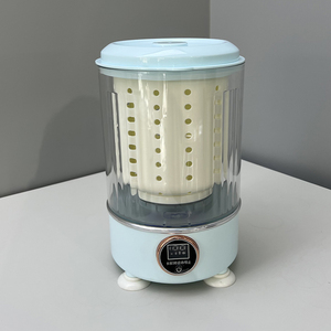 Mini Lavadora Portátil de Carga Superior con Control Digital, Cuerpo de Plástico Azul Claro y Blanco, Uso Doméstico - Product Image 4