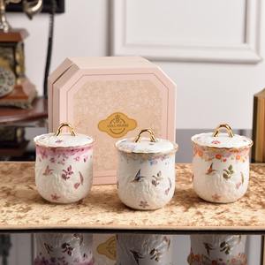 Service à café et à thé en porcelaine fine à motifs floraux en relief, style royal anglais, idéal pour un cadeau - Product Image 6