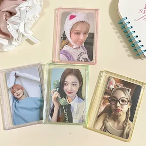 In acrilico trasparente porta fotocopie coreano Idol custodia di protezione fotografica foto trasparente foto Display cornice per foto piccolo portacarte