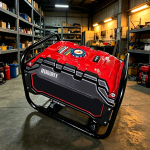 Generador Portátil de Gasolina Rojo de 3KVA con Motor de 4 Tiempos y 240V, Fácil de Transportar para Emergencias en el Hogar - Product Image 4