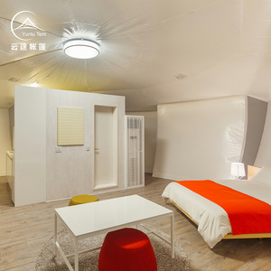 Carpa Yuntu Glamping Dome, una habitación, una sala de estar, para las cuatro estaciones, de tela Oxford de poliéster, gran espacio, para acampar al aire libre. - Product Image 4