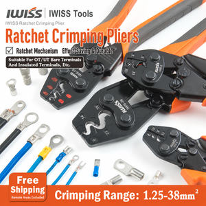 Alicates de crimpado de alta resistencia compatibles con la herramienta de prensado de terminales aislados <span class=keywords><strong>Iwiss</strong></span> - Product Image 2