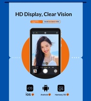 iPhone Vlog Çekimi, YouTube Canlı Yayın, Makyaj Kaydı için Manyetik Kablosuz Akıllı Telefon Selfie Arka Kamera Monitörü
