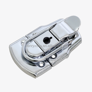 Pestillo de metal palanca cromo Cierre de giro para traje de vuelo caso bolso de mano caja de bloqueo maletín accesorios hardware <span class=keywords><strong>con</strong></span> llave - Product Image 3