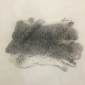 灰色兔毛皮100% 正品兔毛