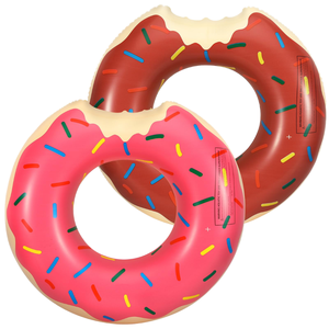 <span class=keywords><strong>Bouée</strong></span> gonflable en PVC marron et rose pour sports nautiques, flotteur de <span class=keywords><strong>piscine</strong></span> en forme de donut, anneau de natation gonflable - Product Image 1