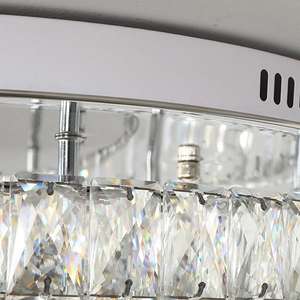 Lampu Langit-langit Pabrik Lampu Modern Remote Control <span class=keywords><strong>Mp3</strong></span> Led Pencahayaan Dalam Ruangan K9 Kristal Lampu Langit-langit Persegi 500x500mm - Product Image 6